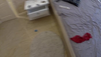 Preview 1 of Litle Time - pov blowjob and sex with shy russian tattooed skinny teen in red lingerie