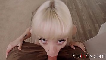 Preview 2 of Kelly Clarkson Sex Video - Blonde Tiny Teen Sister Fucks Me- Naomi Nash