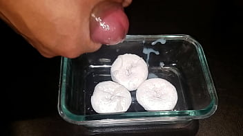 Preview 4 of Sun Forced Mother Sex - Cumming on my Hostess Mini Donuts for a sweater flavor.