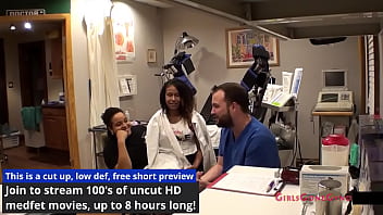 Preview 4 of Aubrey Simclair - Katalina&#039_s Girlfriend Watches Doctor Examine Her Nude Body GirlsGoneGyno.com More Medical Fetish Movies Reup