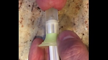 Preview 1 of Jor Kore Xnxx Kora - Sounding a 14.65 mm syringe and sterile solution.