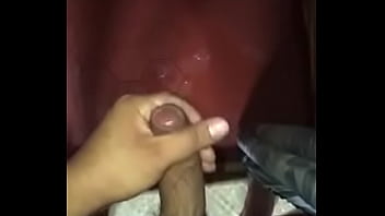 Preview 4 of Boobs Milk Hand - Handjob in the bathroom