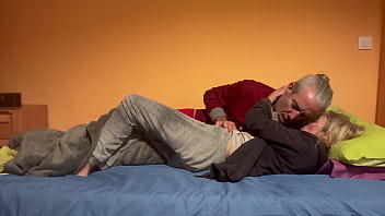 Preview 1 of Hot Bed Mom 69 - MULTI -ORGASMIC WIFE ENJOYING UNEXPECTED HOMEMADE SEX - SHE HAS THREE ORGASMS!!!!
