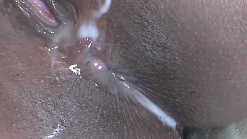 Preview 4 of Sexy Stand Doggy - Chocolate shaved pussy fucked and filled with hot cum