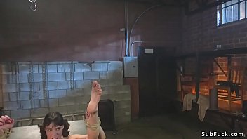 Preview 3 of Bagel Xxxcom - Tied slave gets all holes banged