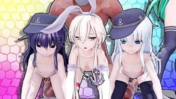 Preview 4 of Fatg Ass - Hibikase Sex Dance [R-18 MMD] Remastered