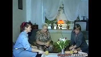 Preview 1 of Blackmail Sex Full Hd - Granny Dildo Party Turns Hardcore Group Sex