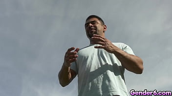 Preview 1 of Guy Dancing - Blonde and sexy fitness tranny Angelina Please gets hard anal training by her muscular coach Draven Navarro!