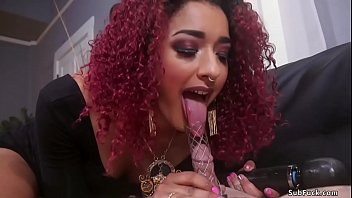 Preview 3 of Rough Biting Sex - Muscled man gets pegged by ebony femdom