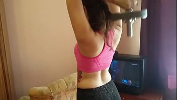 Preview 1 of Aredwap In - Sexy russian in leggings is fucked by her