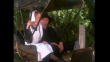 Preview 1 of Unix Sex - Amish and his charming golden-haired wife with big tits Nina Ferrari went to nearest town to make arrangement with blacksmith