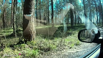 Preview 1 of Hot Lyday - He Drove Me to the Forest and Hard Fucked Right in the Car - Amateur Couple Sex