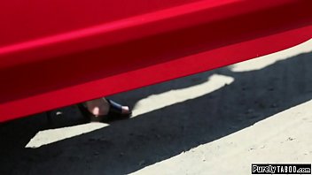 Preview 1 of Cum County Dee Williams - Brunette milf uses hitchhiker as fucktoy