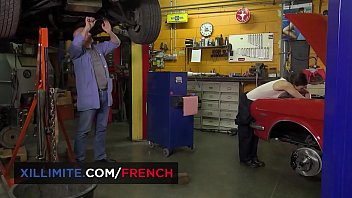 Preview 1 of Full Oil Use - Tiffany Doll,  the mechanic sexy girl,  hardcore threesome