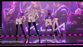 Preview 1 of Mallu Girls Hot - [MMD] LAYSHA - Chocolate Cream Hot Naked Kpop Dance Ahri Akali Kaisa Evelynn KDA League of Legends Uncensored Hentai