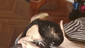 Preview 1 of Amy Andersen Creampie - Beth Kinky - Sexy slim sub slut licks clean her unwashed feet pt2 HD