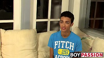 Preview 3 of Nider Moore - Interviewed twink tugs on his cock until he cums thick loads