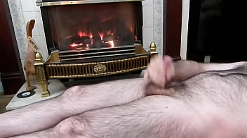 Preview 3 of Ami Emerson Eat Cum Omelette - Wank And Cum In Front Of The Warm Fire Happy Days