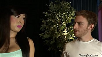 Preview 2 of Xxx Teachers Rape Student Videos - Shemale fucks MILF dean in threesome