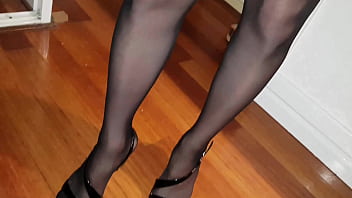 Preview 1 of Female Worship Compilation - Dani Leg Showing Off Amazing Sexy Legs in Black Pantyhose