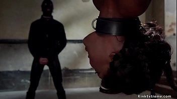 Preview 1 of Chinese Dance - Ebony sub in ankle suspension fucked
