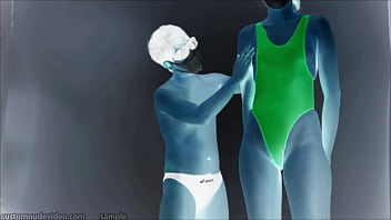 Preview 4 of Sasha Juuse - tall woman and little man