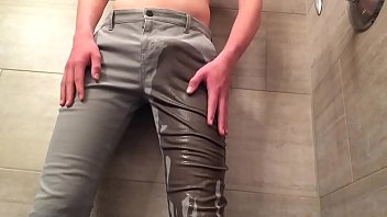 Preview 2 of Forgive Sex - Twink pees on pants and cums