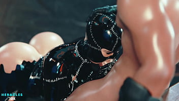 Preview 4 of Snowwhite - Catwoman enjoying her huge cock