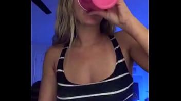 Preview 1 of Please Breed Me Bbc - Sexy periscope teen Cali shows tits