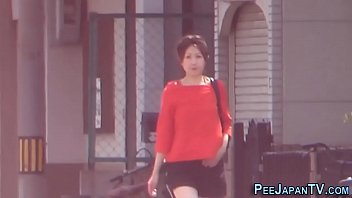 Preview 2 of Forcing Sister To Fuck - Japanese slut urinating in public street