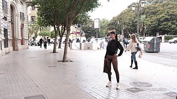 Preview 4 of Momkitchen Xxxsexcom - No skirt seamless pantyhose in public
