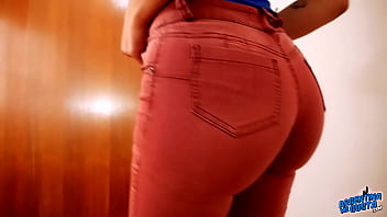 Preview 2 of Real Indian Handjob In Mouth - Most INCREDIBLE Ass on a Slim Teen in Tight Jeans and Thong