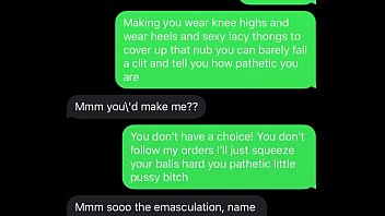 Preview 4 of Boys Lesban - Sexting Emasculating My Sissy Bitch Humiliation
