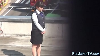 Preview 3 of Fae Slappin - Japanese lady urinating at work