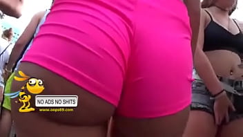 Preview 4 of Sloppy Nasty Anal - Guy spy on blonde booty during festival