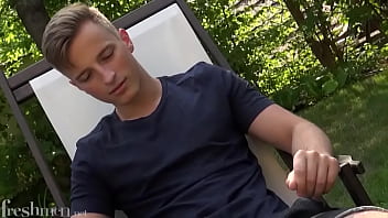 Preview 2 of Screat Syrea - Cute young boy jerking off with cum