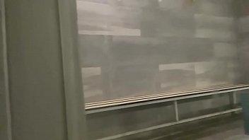 Preview 1 of Picsart Editing Video - Risky stroking public sauna