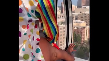 Preview 3 of Extreme Submissive Forced Tube - Gibby The Clown fucks girl 2, 749 feet in the air