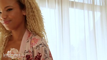 Preview 1 of Best Horny He - Lesbea Ebony cutie Romy Indy sensual lesbian sex with Scarlet Rebel