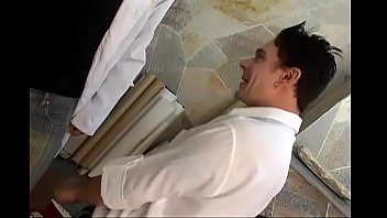 Preview 1 of Gol Porno - Couple of Brazilian graduate assistants working at archaeological museum Thiago Camargo and Lynon study Greek culture with great care