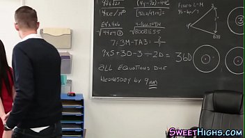 Preview 1 of Mom Fuck Son On Birthday - Teen cheerleader fucked over desk