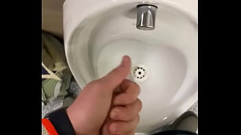 Preview 1 of Nepali Dhran Sex - Having a hot wank in public toilets and cuming all over the urinal