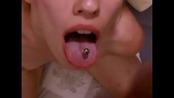 Preview 3 of Vr Escort - PIGTAILED CUTIE TAKES THICK LOAD ON HER OUTSTRETCHED PIERCED TONGUE CLOSEUP