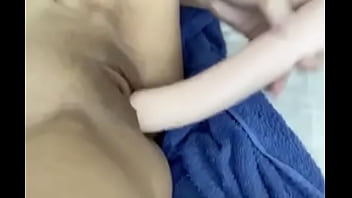 Preview 2 of Step Sister To Dad - me playing with my new dildo