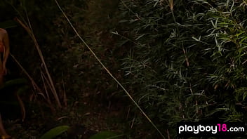 Preview 2 of Small Baby Tight Pussy - Elizabeth Marxs introduces her epic boobs in the jungle