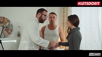 Preview 1 of Fake Agent Cumshot - LETSDOEIT - Cute Russian Teen Evelina Darling Bangs With Her Friend On The Artist Studio