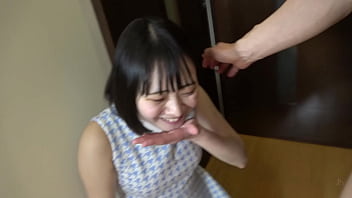 Preview 2 of Sneaky Handjob Backseat - Uncensored,  Japanese beauty. Amateur with black hair and beautiful breasts,  creampie sex,  blowjob. Beautiful pussy