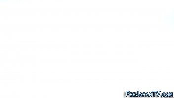 Preview 2 of Nude Slave Training Pet Girl - Skanky asians squatting to piss