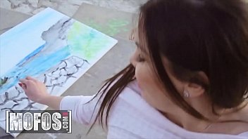 Preview 3 of Video Porn Pake Penis Palsu - Busty babe (Sasha Coxx) bounces on a big cock by the beach - MOFOS