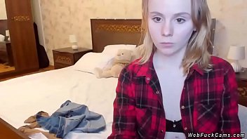 Preview 2 of Lie To Her - Amateur teen camgirl in bra and shirt